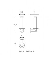 PORTARROLLOS VERTICAL ARCHITECT DUAL COSMIC